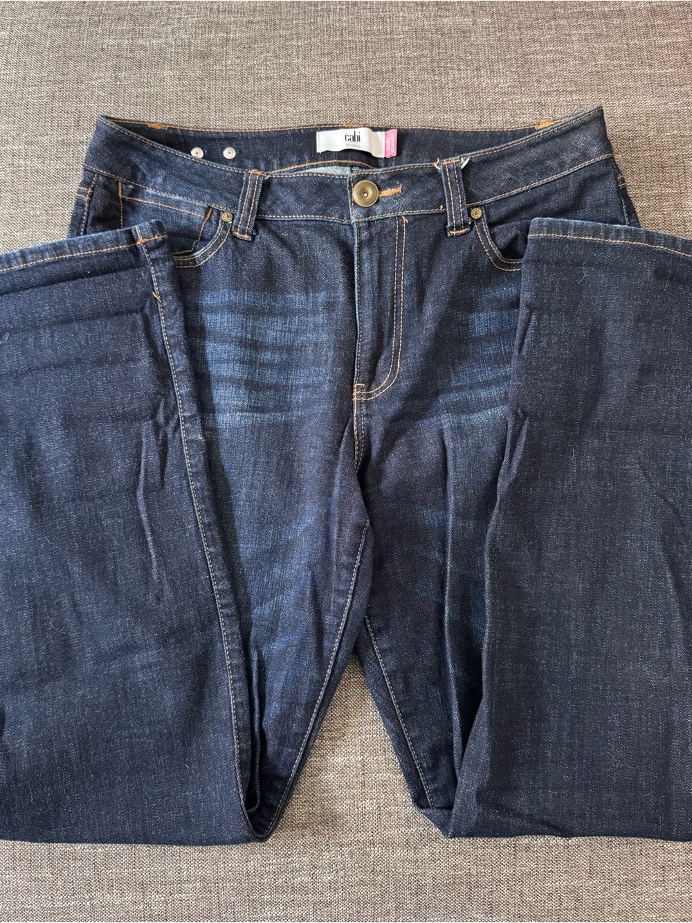 CAbi Dark Blue Straight-Leg Jeans